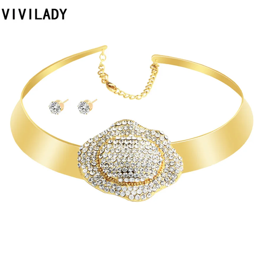 Модный набор ювелирных изделий VIVILADY в африканском стиле эффектные хрустальные