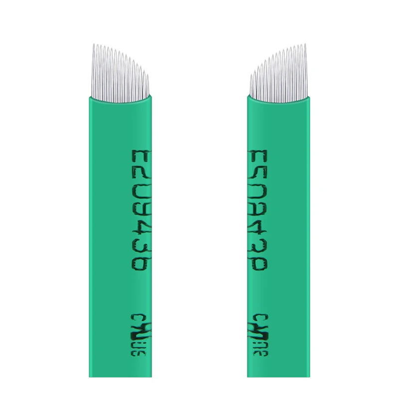 0 20 мм 11 12 14 17 18 U Microblading иглы пластин Игольный Tebori татуаж татуировки Лезвия для