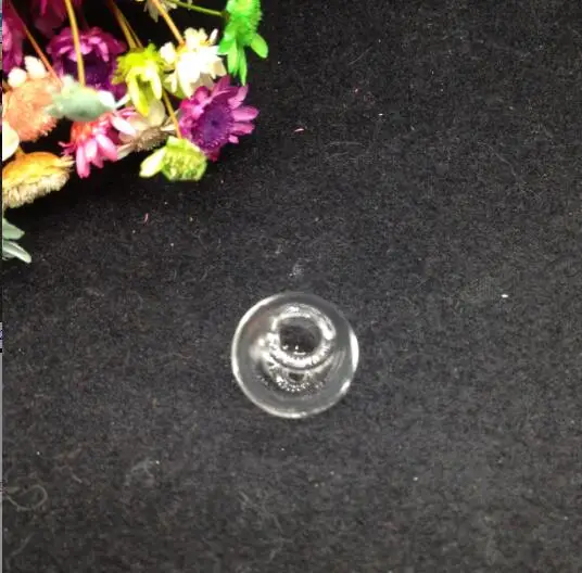 

300pcs 12mm round ball glass globe bubble with 2mm double hole glass vial pendant findings glass bottle locket necklace jewelry