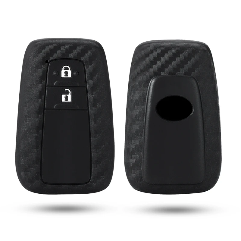 Silicone Car Key Case Cover Holder For Toyota CHR C-HR Camry Prius Prado 2018 2/3 Buttons Remote Keyless Car-stying Accessories |