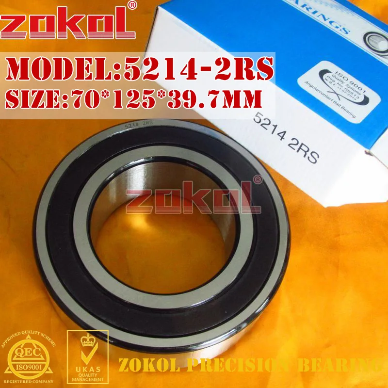 Подшипник zokol 5214 2RS 3214 2RZ (3056214) осевой угловой шариковый подшипник 70*125*39 7 мм| |