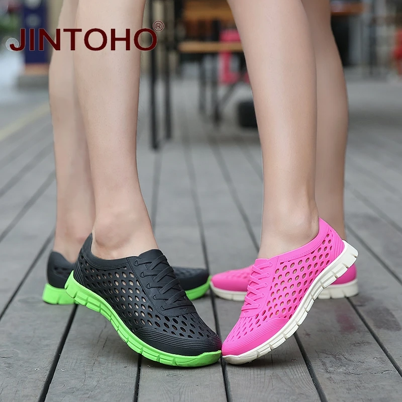 Мужские дышащие туфли jintoho летняя пляжная обувь высокого качества недорогая