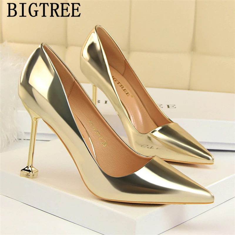 Офисные туфли на высоком каблуке с острым носком Женские туфли-лодочки Пикантные