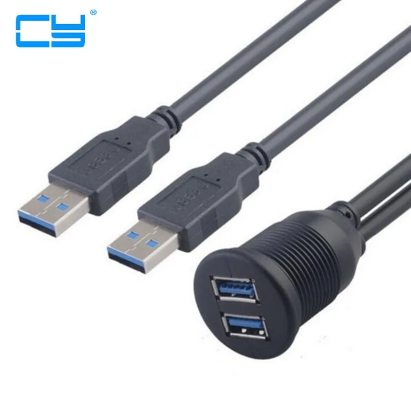 2 порта двойной USB 3 0 удлинитель AUX смывное крепление для автомобиля грузовик
