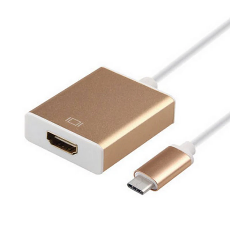 Тип C на HDMI с поддержкой 4K 1080P видео AV конвертер кабель адаптер из алюминиевого