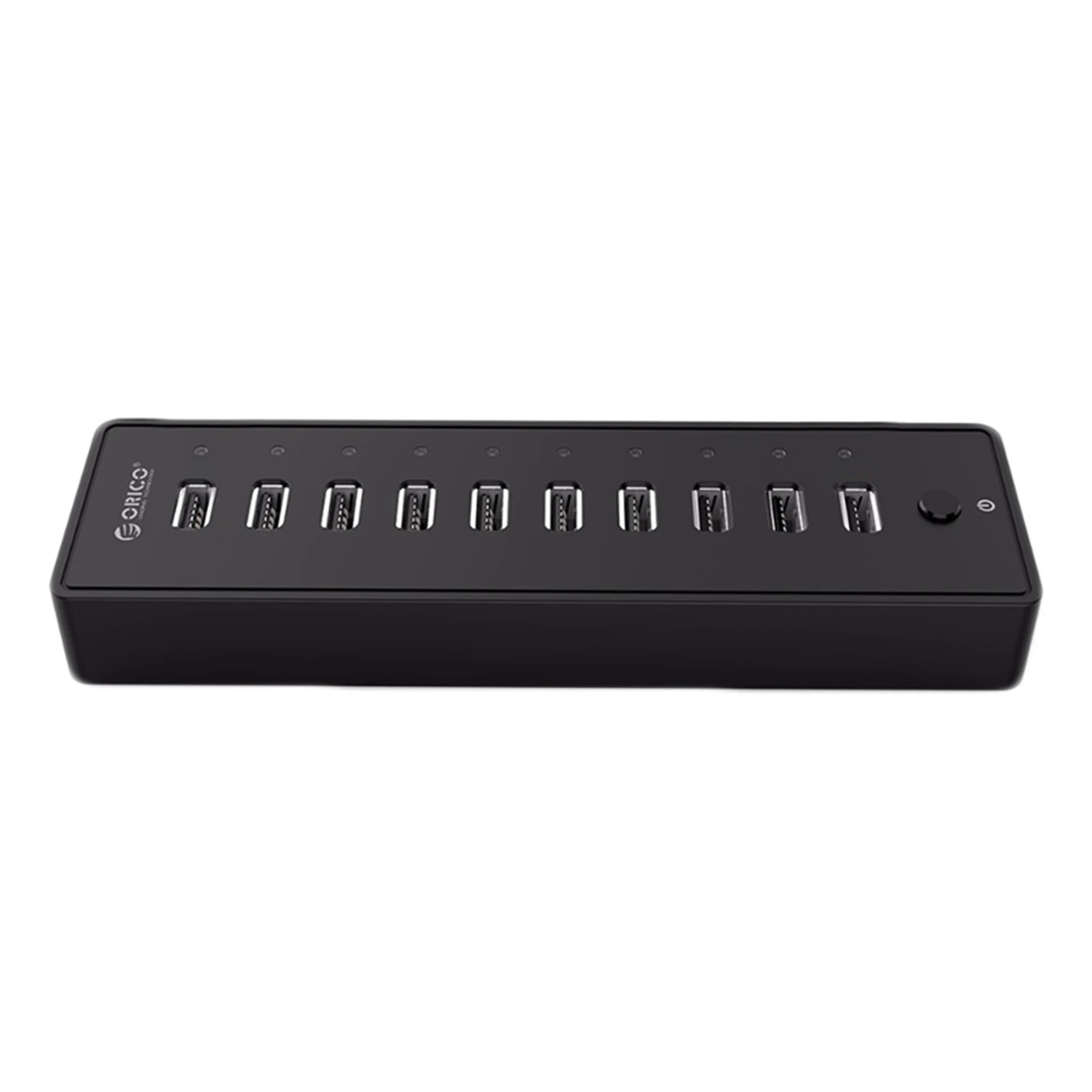 ORICO P10-U2 10 портов USB 2,0 концентратор 12 в 1,5 а источник питания с кабелем передачи данных м огнестойкий ABS для ПК Mac ноутбука