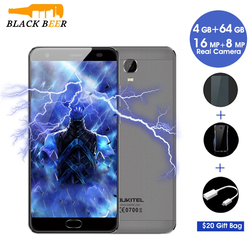 Oukitel K6000 плюс Смартфон Android 7 0 4G Оперативная память 64G Встроенная 5 &quotFHD 6080 mAh