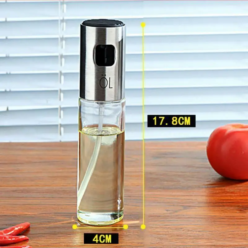 Stainless Steel Olive Oil Sprayer Refillable Spray Empty Bottles Vinegar Mist Water Pump Gravy Boats Grill BBQ Sprayer Kitchen
