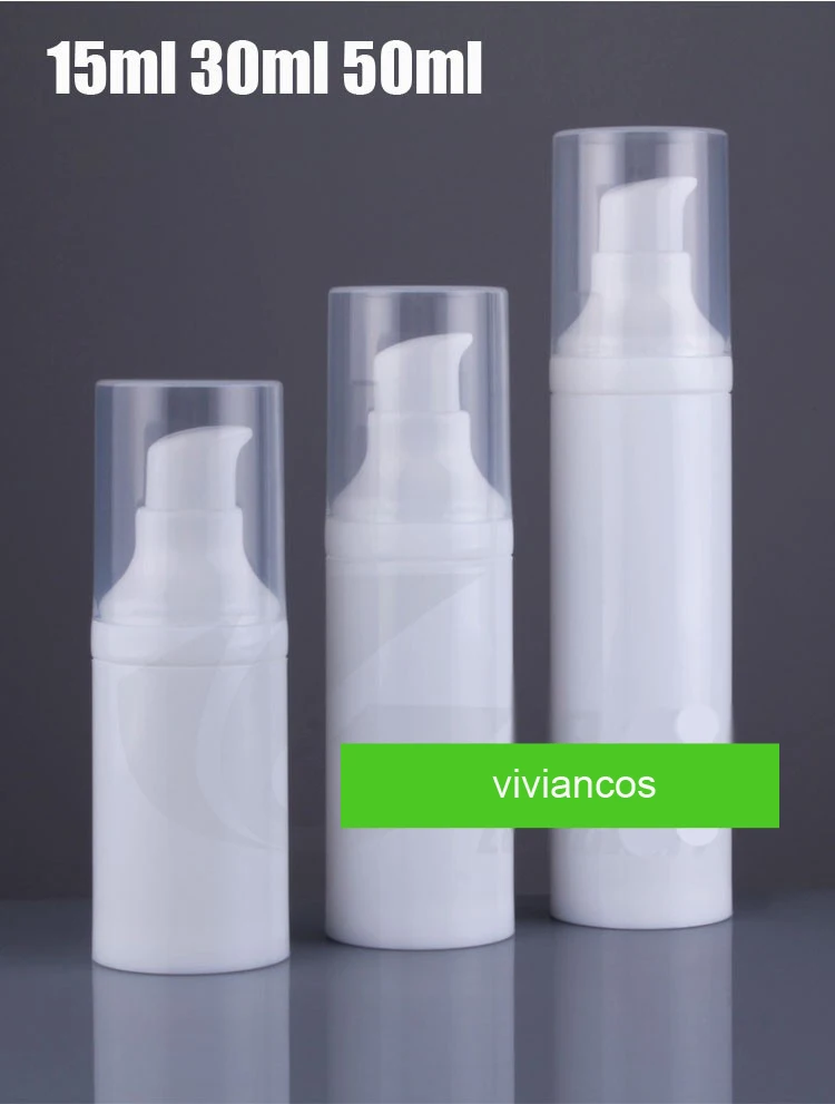 

300pcs/lot Airless 15ml 30ml 50ml Epmty Vacuum Pump Toilet Vessel Cosmetic Bottle Mini Lotion Bottle Plastic Travel Bottle