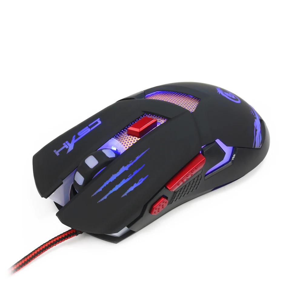 Оригинальный HXSJ H400 USB проводной быстрое Перемещение светодио дный свет Gaming Мышь