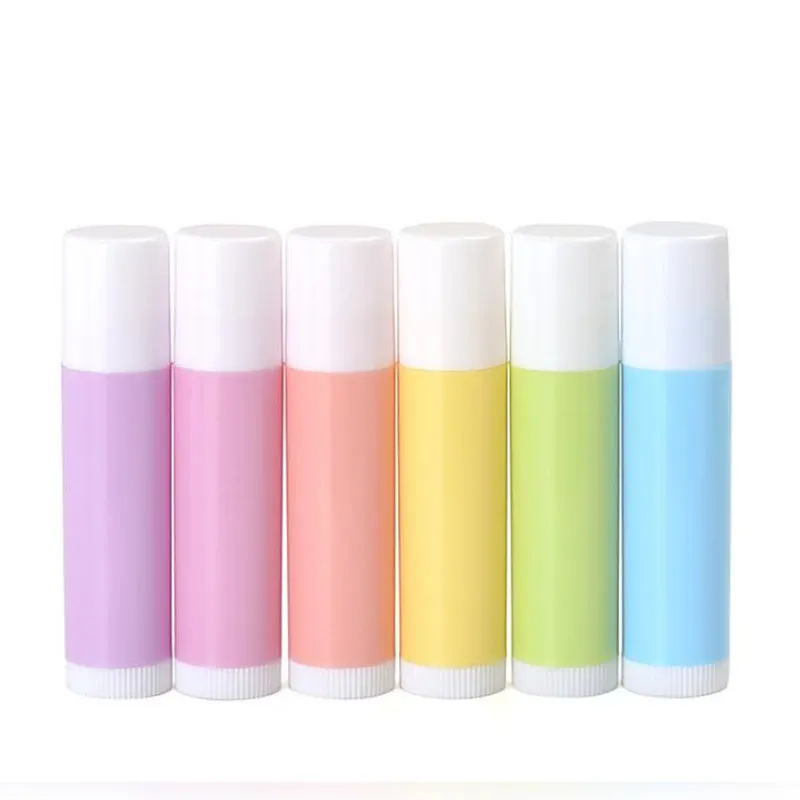 

Empty Candy Color LIP BALM Tubes Container Lipstick Bottle For DIY Plastic Lip Cosmetic Packaging F20172401