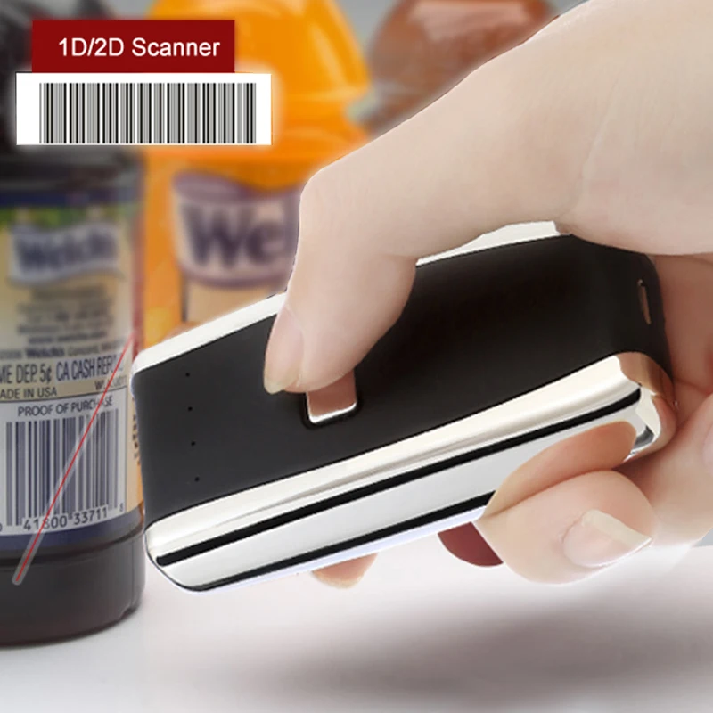 Mini Portable Handheld Bluetooth usb 2d 1d laser wireless barcode scanner | Компьютеры и офис