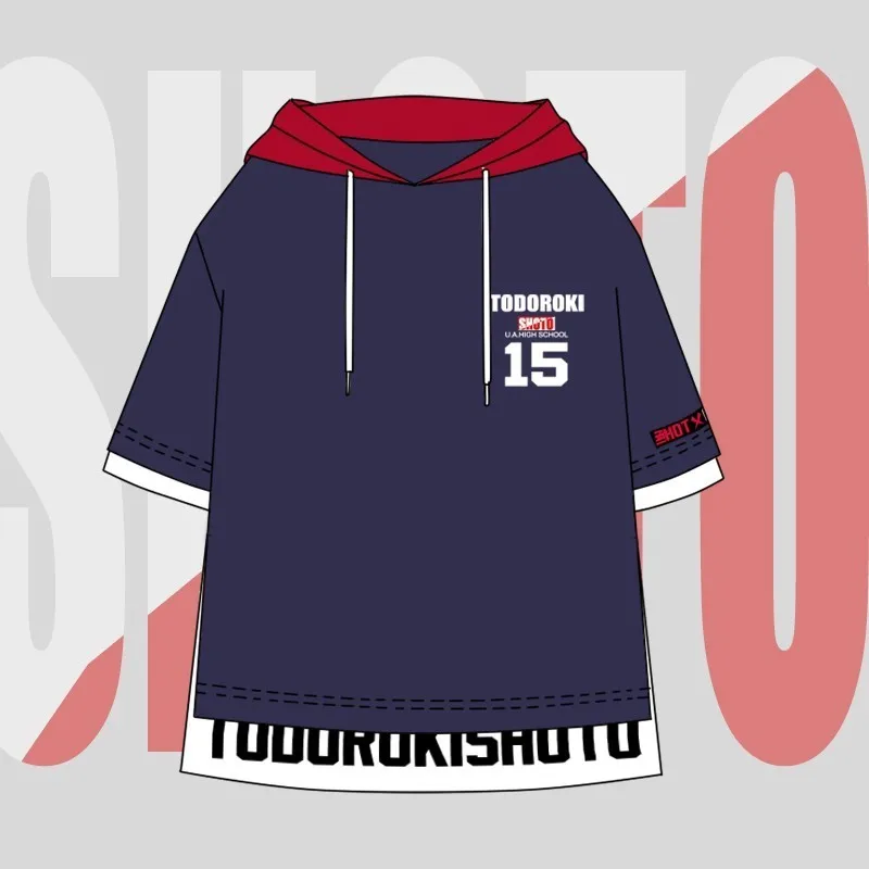 Для аниме My Hero Academia Todoroki Shoto косплей футболка с капюшоном костюм Boku No школьная