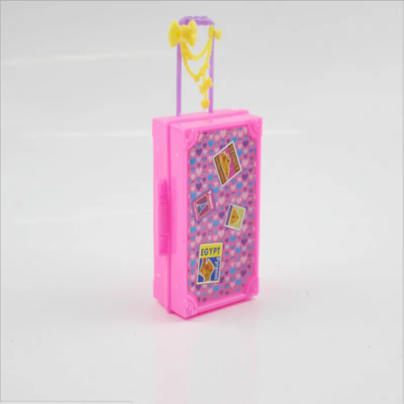 1 шт. пластиковый 3D милый дорожный костюм Чехол для багажа чехол для ствола для куклы Барби дом подарок игрушки Кукольный дом мебель для детей Детские игрушки
