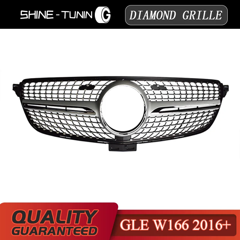 Алмазная решетка подходит для GLE Class W166 2016 + передняя сетчатая COUPE W292 GLE400 GLE450 без