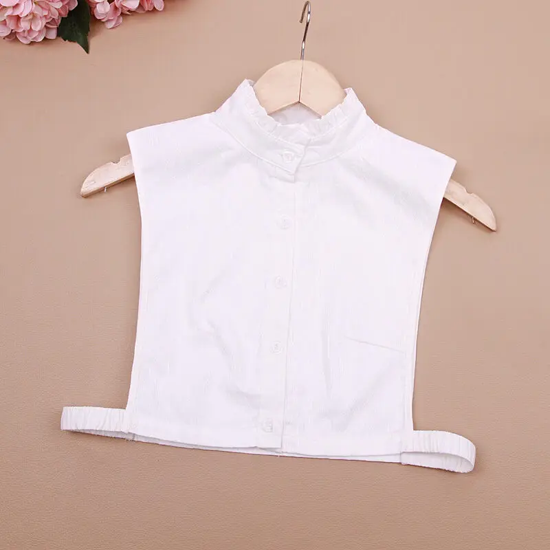 Рубашка с ложным воротником женский съемный воротник белый и черный стойка