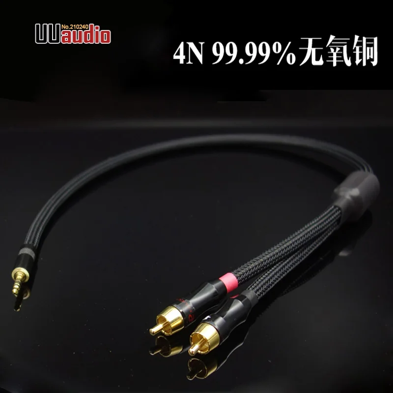 U188 HIFI 3 5 мм до 2 RCA 4N OFC стерео аудио кабель для усилителя|Кабели VGA| |
