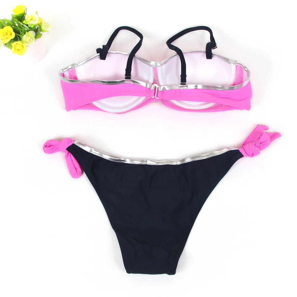 Push Up Sexy Bikini Swimwear Women New Large Size Halter Swimsuit Bikini Brazilian Beachwear Bathing Suit Women Two Pieces