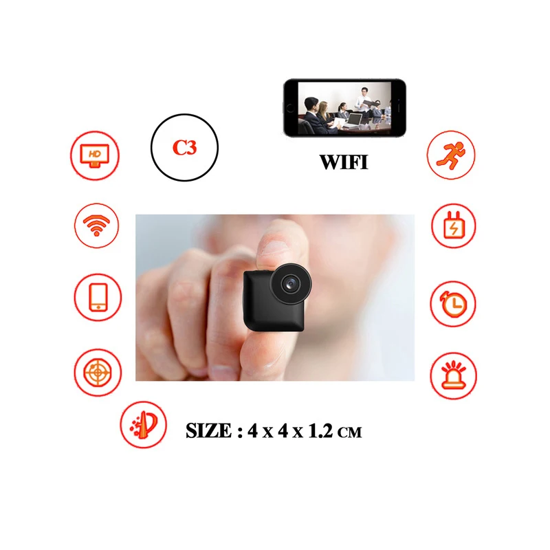 C3 Беспроводная мини Wi Fi камера 1080P HD безопасности DVR для детей ночное видение