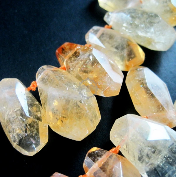 

16inch string,about 35pcs,25mm nugget random shape natural yellow quartz stick loose beads findings supplies 3000008