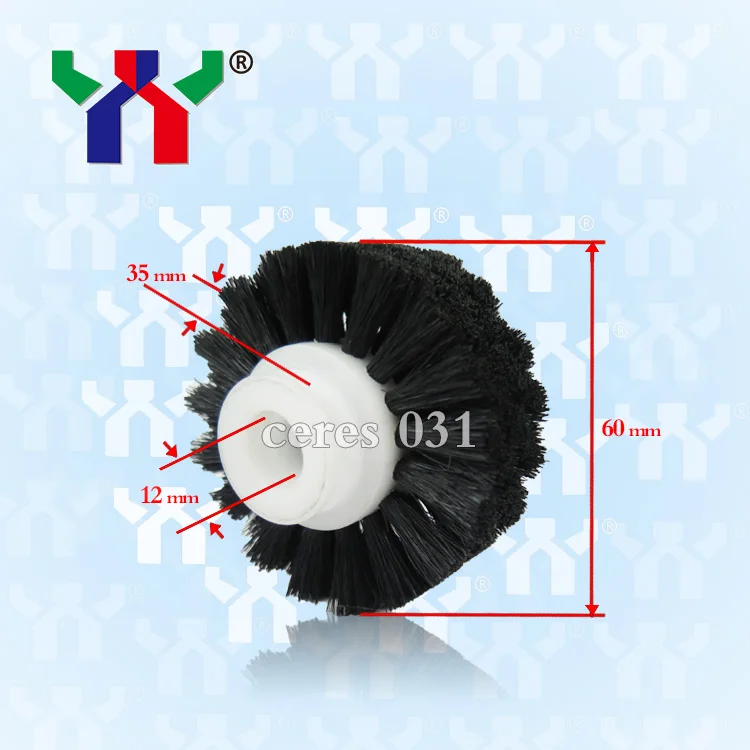 10 pcs/pack ceres 031 Print Area Brush Wheel for Kaonao Machine Black 12*60*35mm | Cartridge Chip