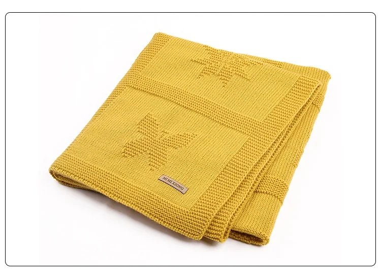 82W515 Earth yellow Одежда для новорожденных; детское одеяло; вязаное акриловое Летнее Детское одеяло; Пеленальное Одеяло для коляски; одежда для малышей; детское одеяло - Цвет: 82W515 Earth yellow