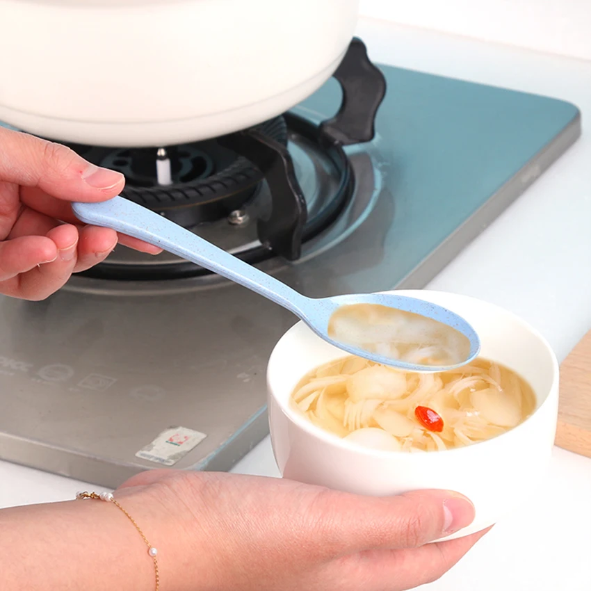 Kitchen Accessories Popular New wheat straw Spoon Portable High Quality Eco friendly tableware Hot Sale Restaurant |