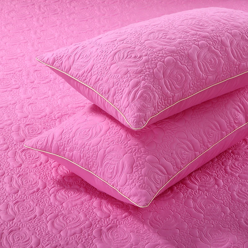 

Cotton Bed cover for Bed Set Quilt Bedspread king size Blanket Bedding sets Pink Grey Pillowcase colchas para cama couvre lit