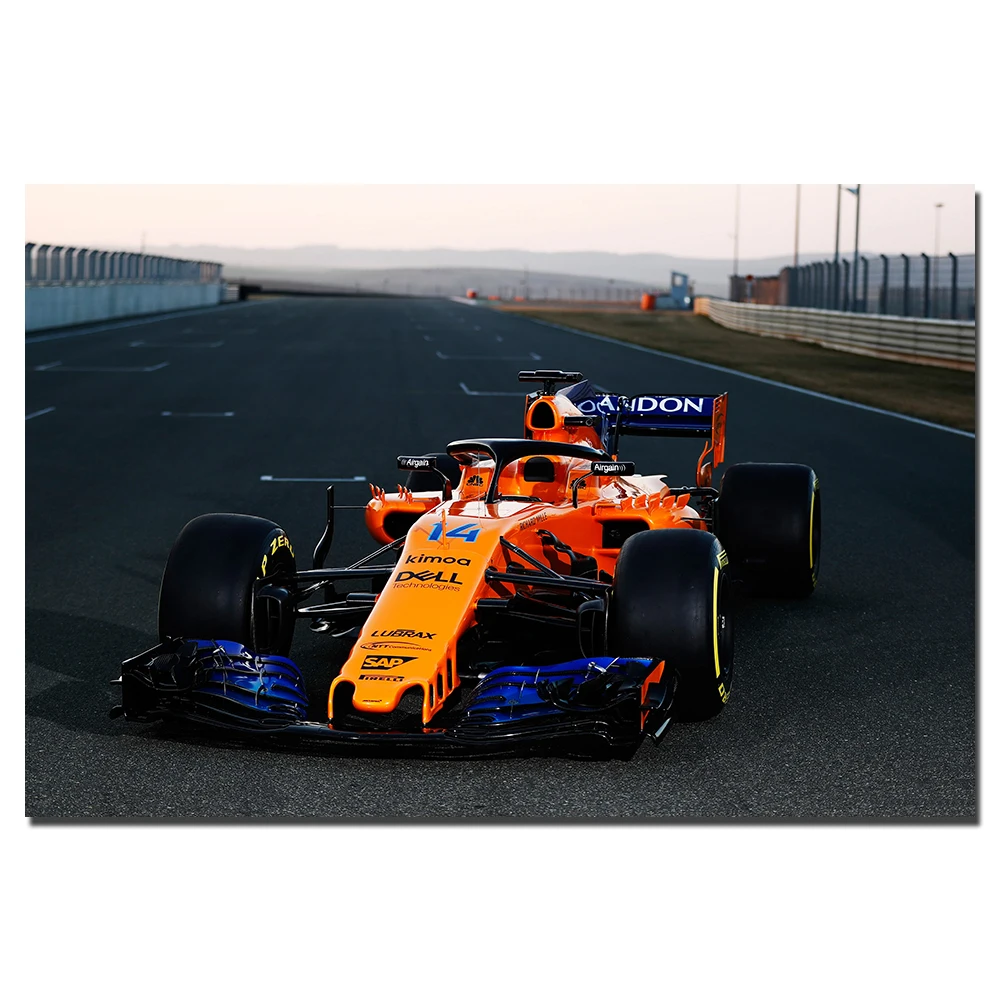 McLaren MCL33 F1 постер для гоночного автомобиля тканевый набивной рисунок настенные