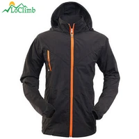 loclimb anti uv thin camping hiking jackets men summer waterproof clothes for tourism outdoor trekking sport hooded jacketam099