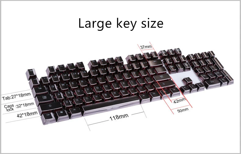 DIY игровые колпачки для клавиш 104 стандартная клавиша механической клавиатуры с