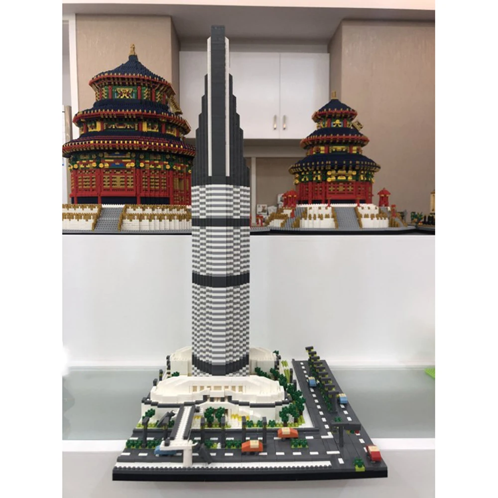 Международно известная архитектура башни 3D модель DIY 4692 шт. Мини Строительные