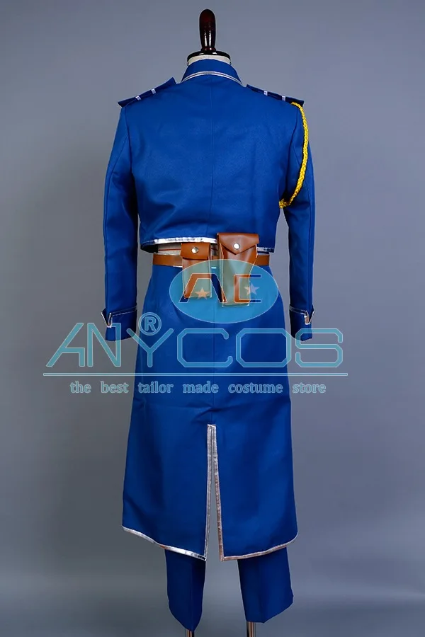 Цельнометаллический цельнометаллический костюм Alchemist Roy Mustang для косплея военной