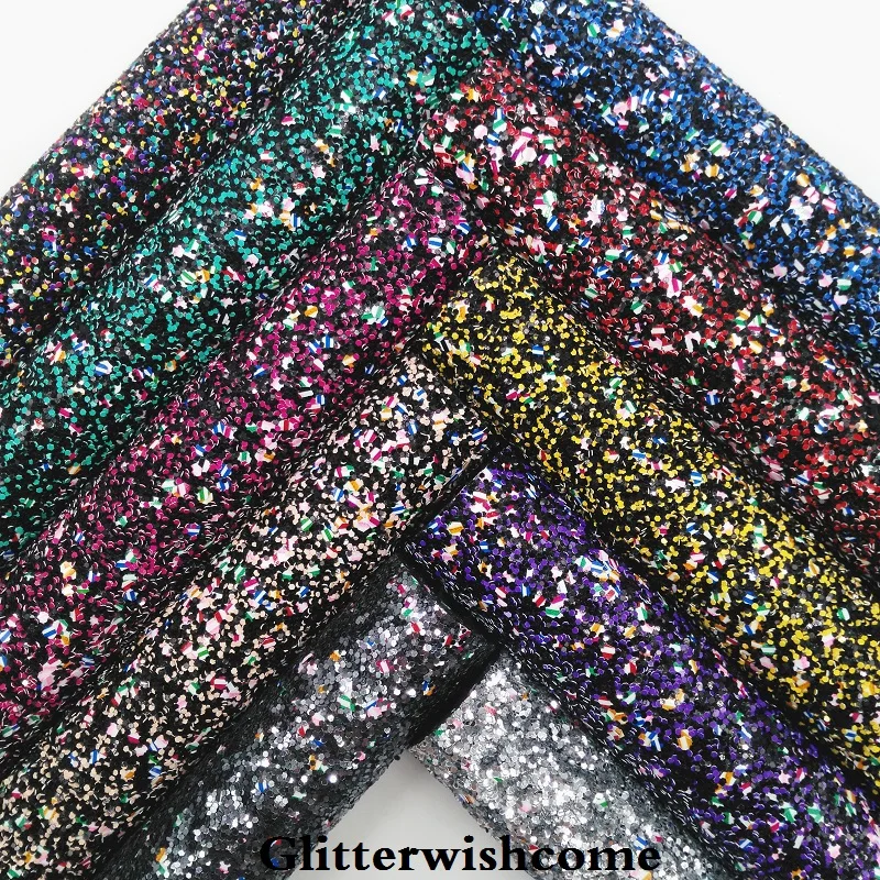 Glitterwishcome 30X134 см мини ролл винил для Луки, с эффектом блестящей кожи ткань с подходящей подложкой Луки, GM078