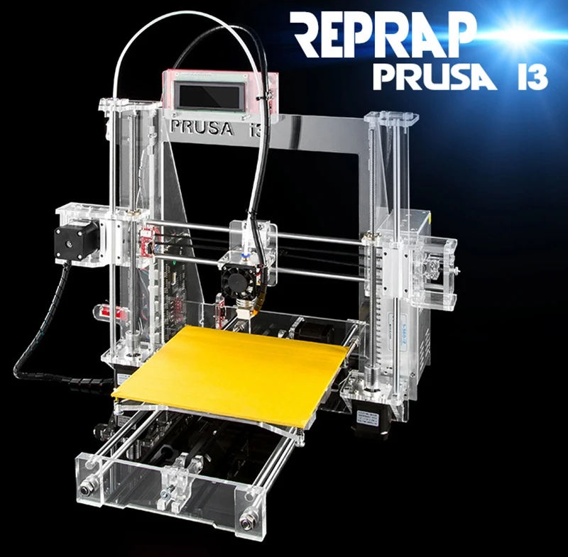 Полный собрать ЖК дисплей 3D принтеры reprap prusa i3 комплект рамки металлический алюминий impressora 3d drucker маленький монстр сталь