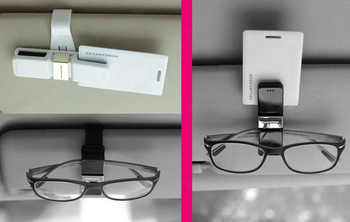 Очки для глаз держатель карточек черный белый автомобильный солнцезащитный