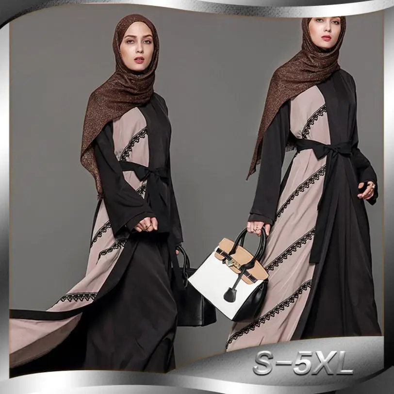 Женское модное повседневное кружевное платье для взрослых, модное мусульманское платье Дубая, кружевное платье, Арабская служба поклонени...