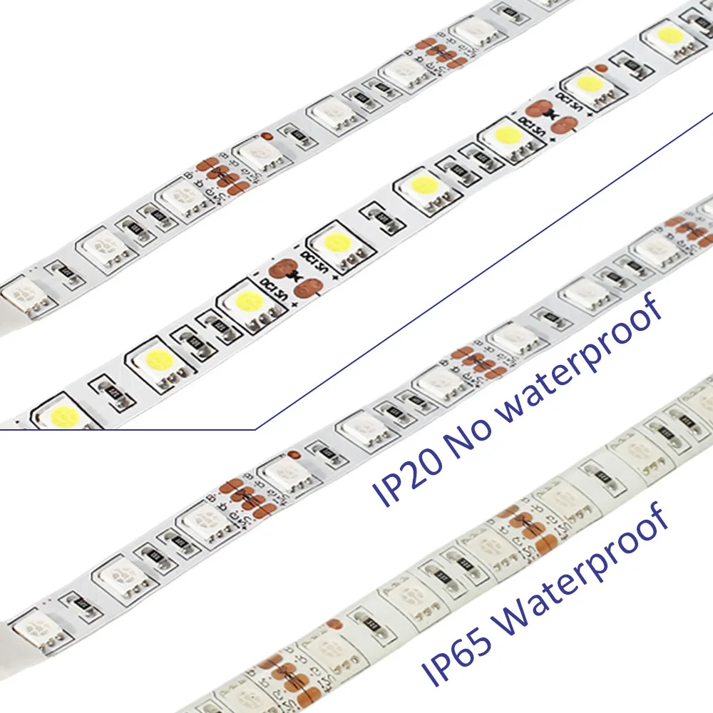 5050 RGB Светодиодные ленты Водонепроницаемый 5 м 300LED DC 12 В светодиодные полосы