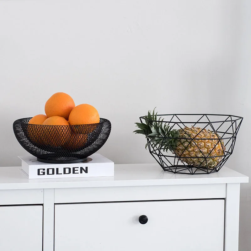 1 шт. корзина для фруктов простой стиль Геометрическая овощей металлическая чаша