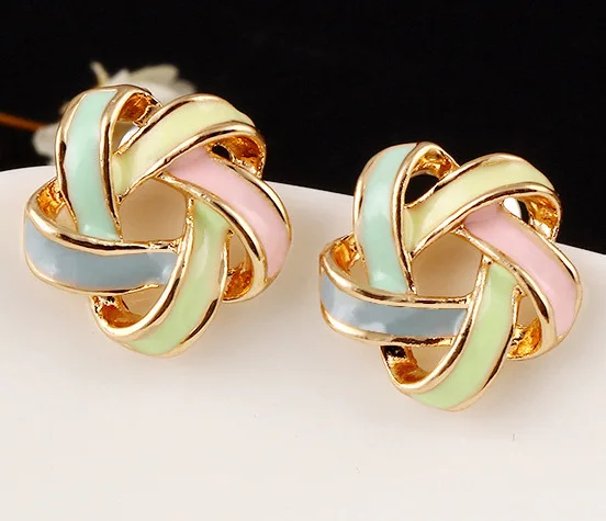 Tenande Макси Малый эмаль звезды серьги стержня для Новинки женщин Мода День Святого