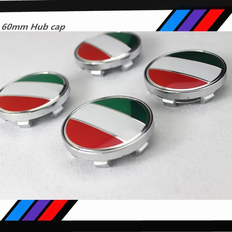 Новый 20 шт./лот 60 мм ABS покрытие Италия национальный флаг колеса автомобиля центр