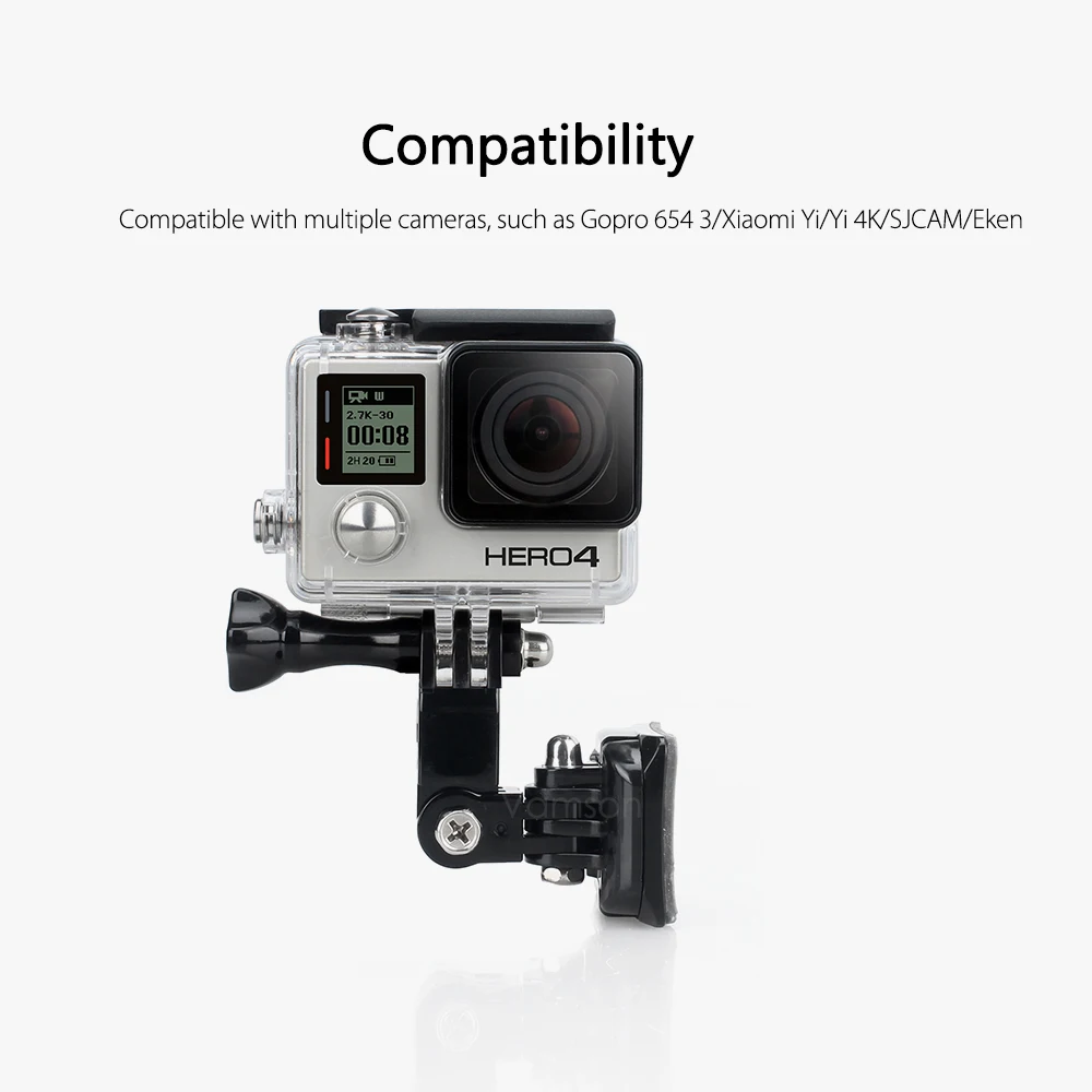 Аксессуары Vamson для Go Pro трехсторонние Регулируемые поворотные рычаги с нагрудным