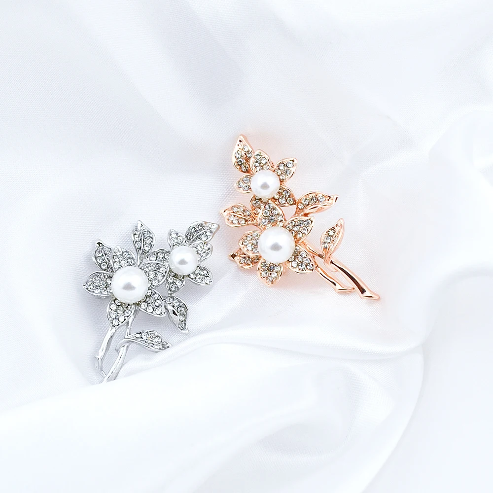 Zhen томоми цветок гибискуса имитация жемчужина чистый Красота Кристалл Брошь
