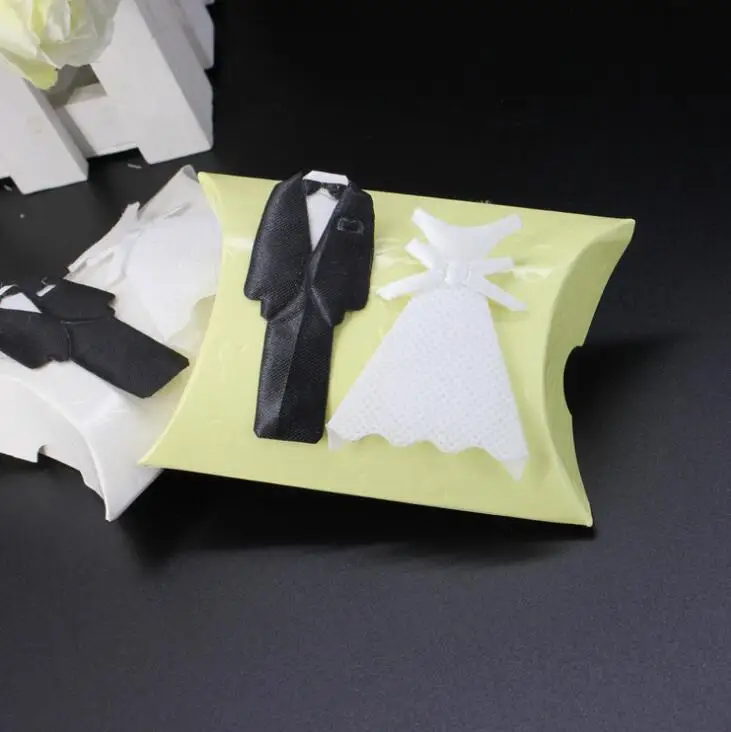 24 шт./лот Креативные Свадебные коробки для конфет подарок свадебное платье сумка