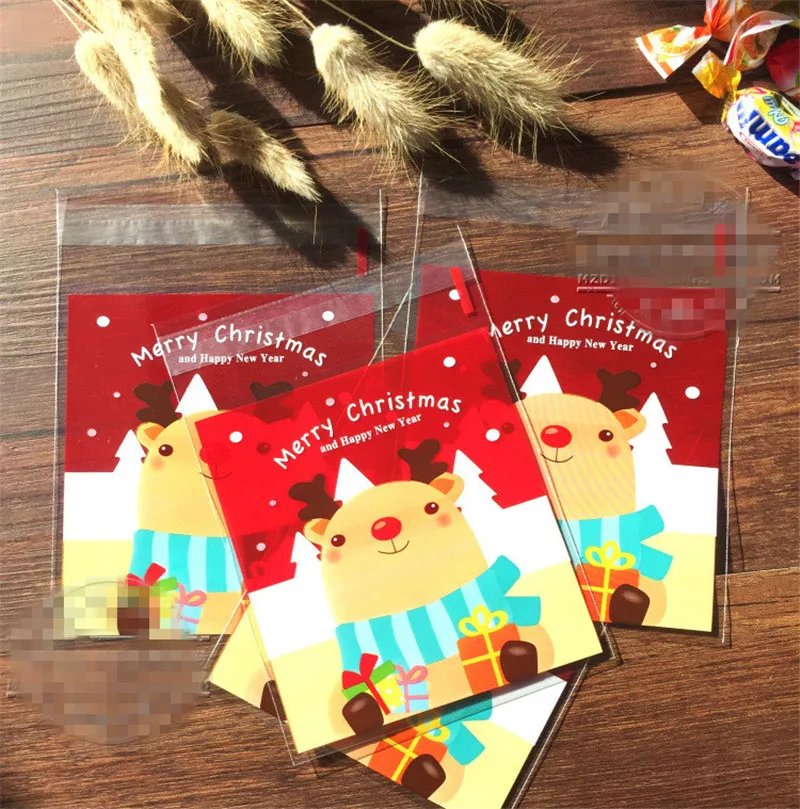 200 шт Рождество Новый год печенье самоклеющиеся мультфильм снеговик узор синий