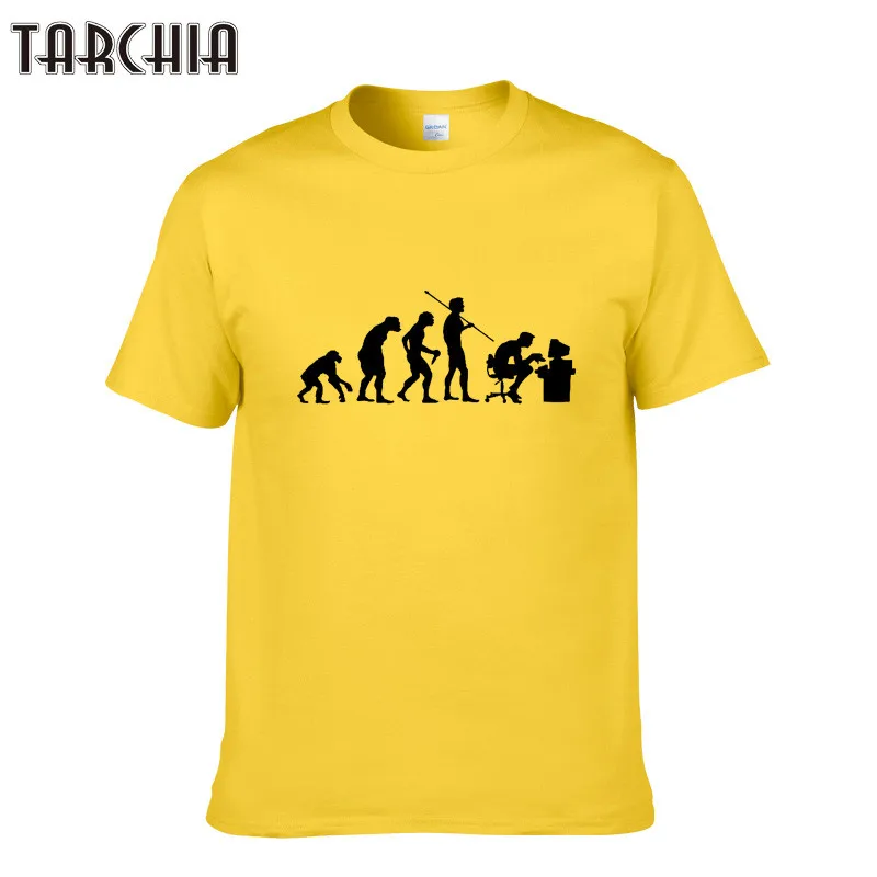 TARCHIA модная летняя футболка для мужчин удобная хлопковая Футболка с круглым