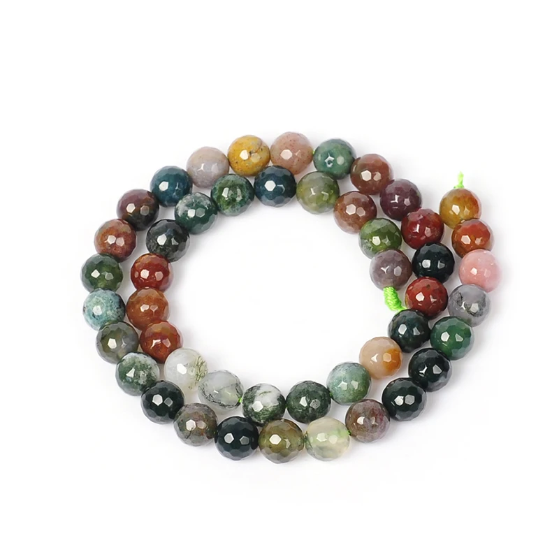 

New arrival 4-14mm faceted India agata stone Natural Stone Beads loose strand 15" For Making Jewelry Diy bracelets necklaces