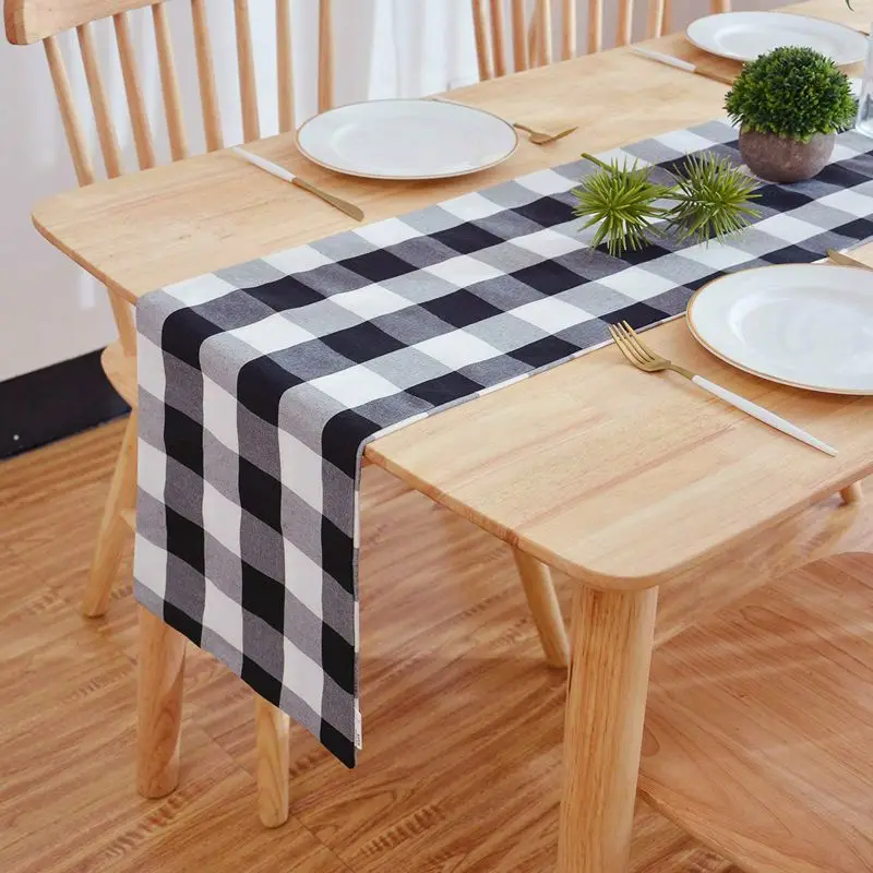 Хлопковая льняная бегунка для семейных обедов или посиделок вечеринок в