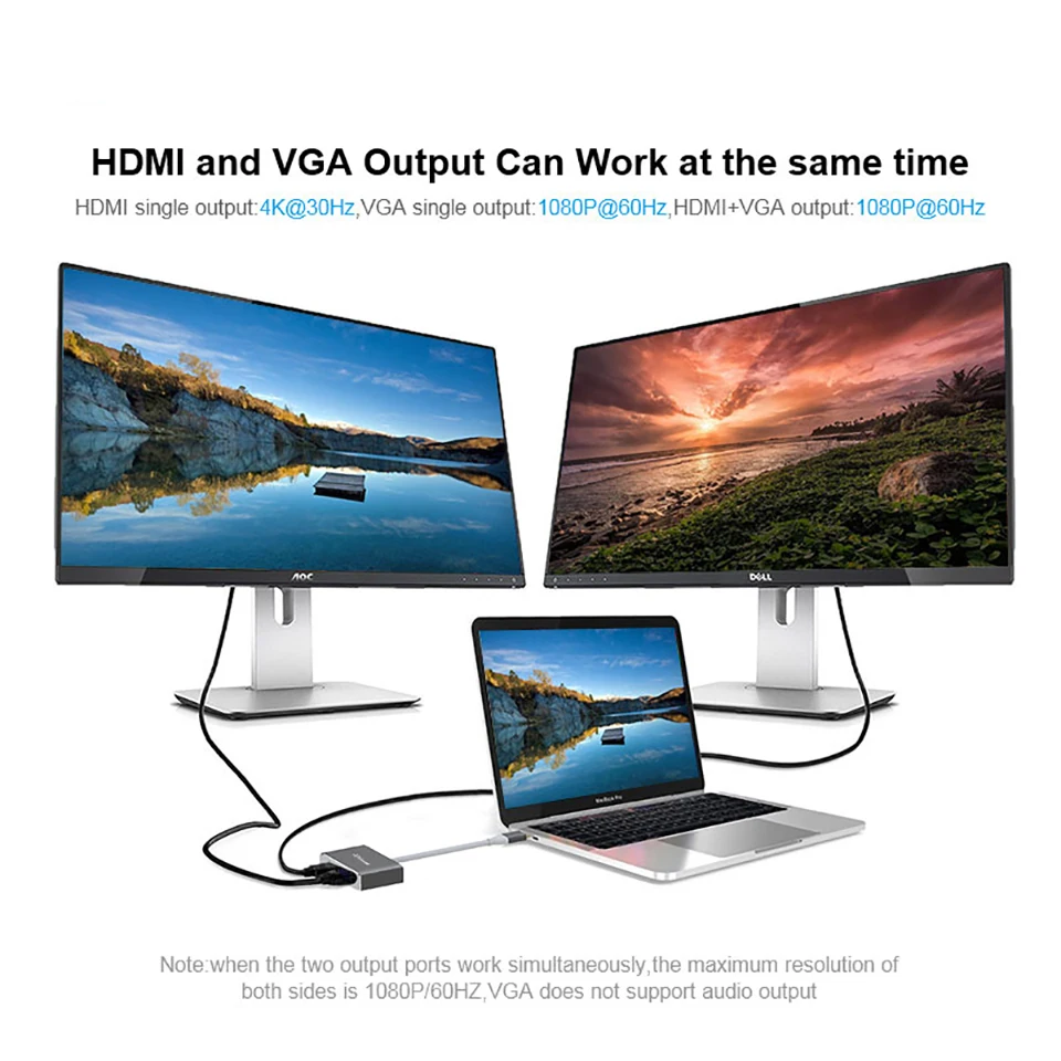 QGeeM USB C HDMI VGA адаптер Type c к 4K папа женскому для MacBook Pro ChromeBook Huawei P20 galaxy S9 HDMI|Кабели HDMI|