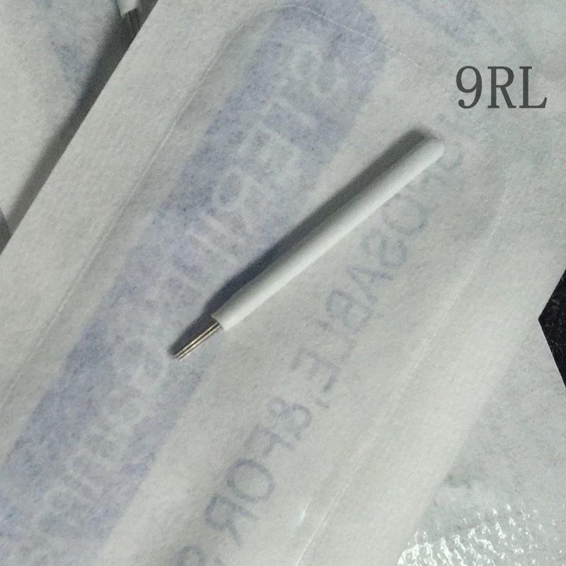 50 шт. микроблейдинг Laminas tebori Circle R9 pin Круглые лезвия для подводки 9RL иглы